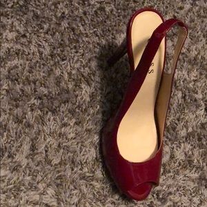 Red guess heels